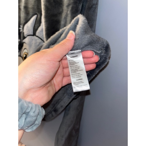 Disney 100 Thumper Bambi Grey Fleece Pajama Sleep Top Womens 2X LZ439205F - Picture 5 of 5